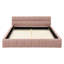 Grand lit plateforme tapissier en chenille avec tête de lit, pas de sommier pour chambre moderne-1624744404