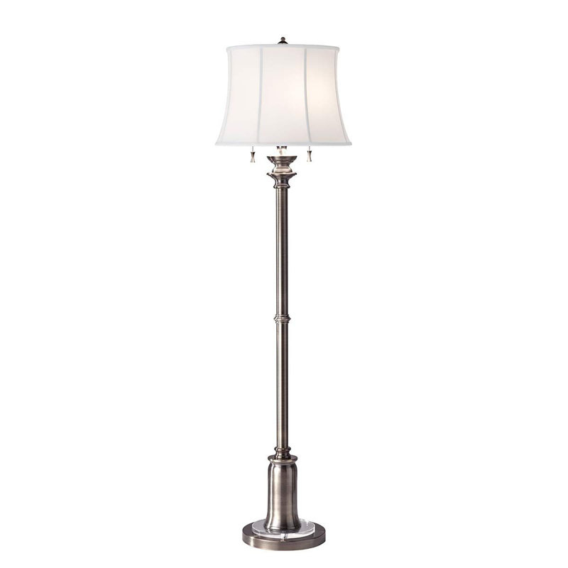 Harriette 157.5cm Traditional Floor Lamp, Antique Nickel