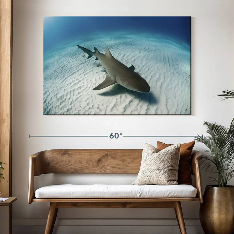 Brampt Lemon Shark Over The Seabed, 34" H x 51" W