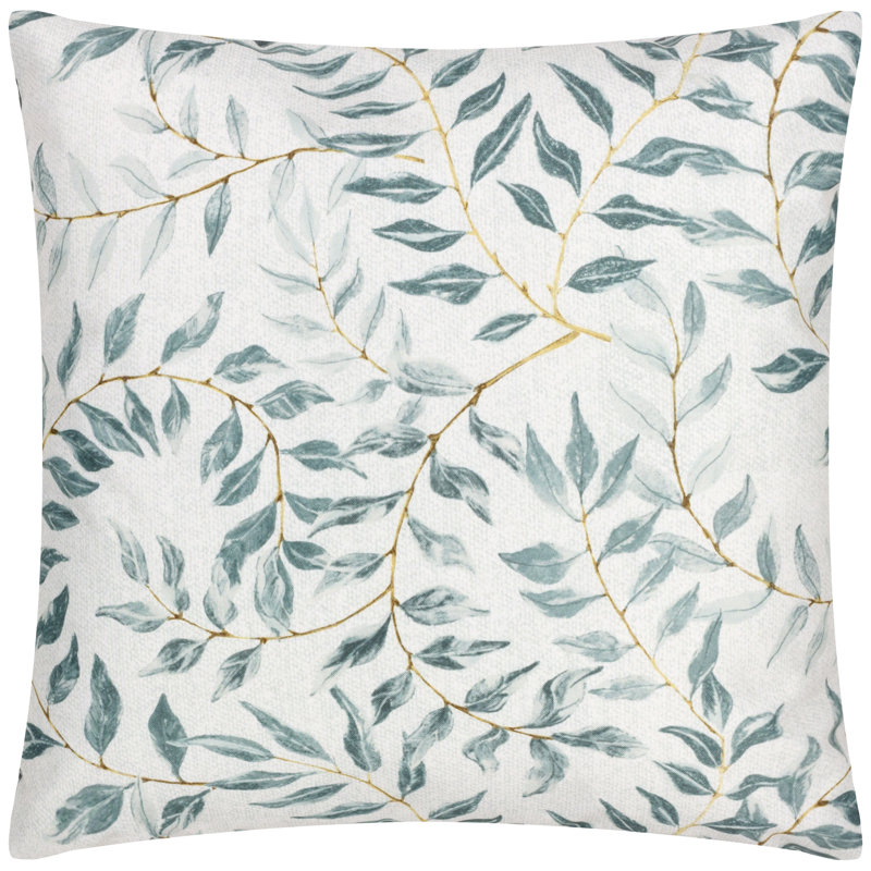 Vinea Indoor / Outdoor Floral Green Square Throw Cushion
