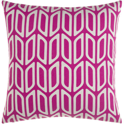 Housse de coussin carrée en coton à motif géométrique Trudy