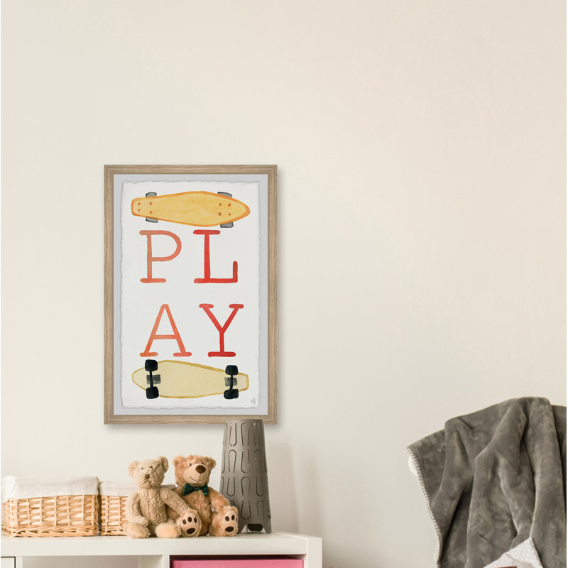 «Skateboard Play» de Creswell, reproduction encadrée, H 30 po x l 20 po x P 1,5 po