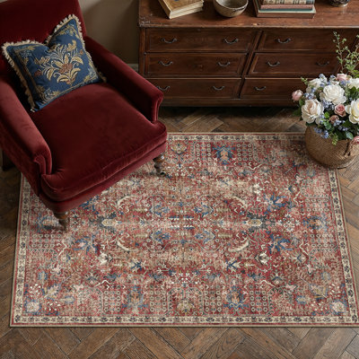 Tapis oriental lavable avec envers antidérapant Liora