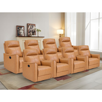 31.5" Wide Modern Upholstered Soft Cushioned Glider Rocker Manual Recliner Home Theater Seating