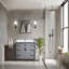 Meuble-lavabo simple 48 po de largeur x 22 po de profondeur, comptoir en quartz blanc-336567288