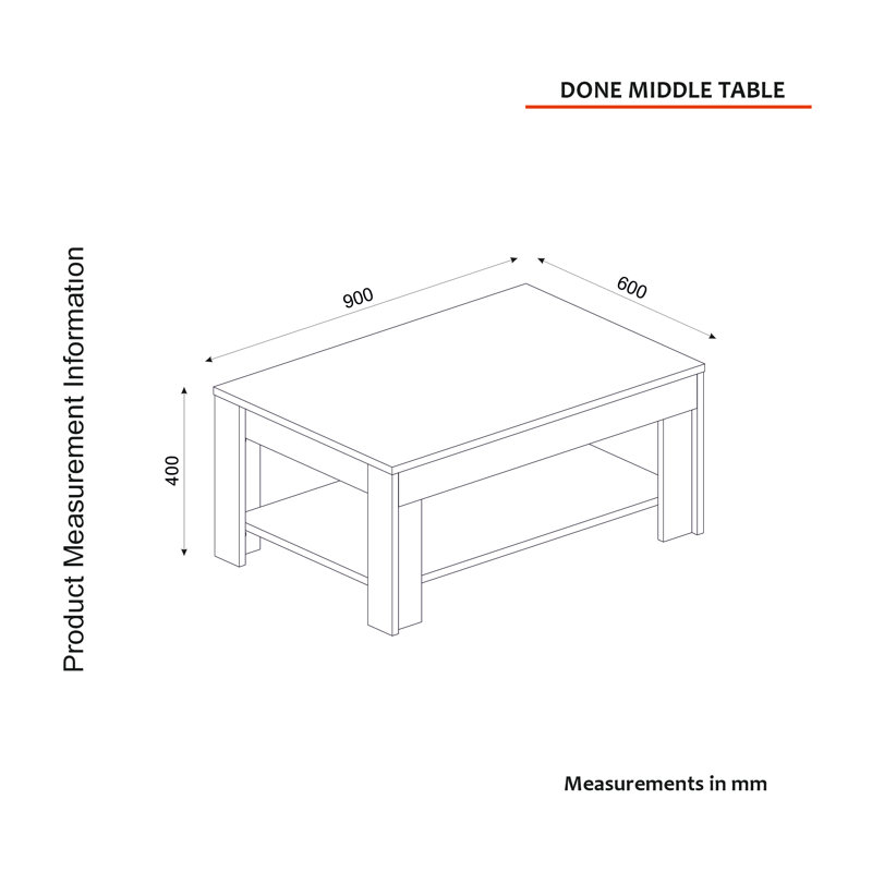 Hrissoula Four Leg Coffee Table with Storage