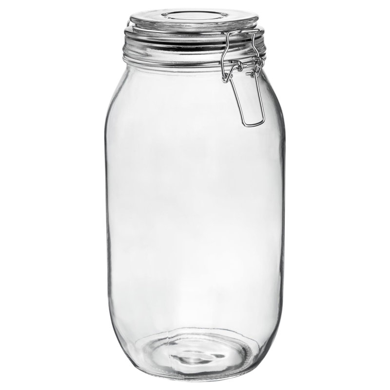Glass Jar - Set of 3, 26cm H x 13cm W x 13cm D