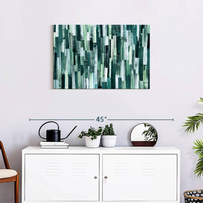 Avery Emerald Brushstrokes, 20" H x 30" W