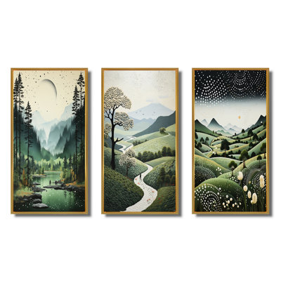 «Native Art Sacred Landscape», 3 pièces sur toile
