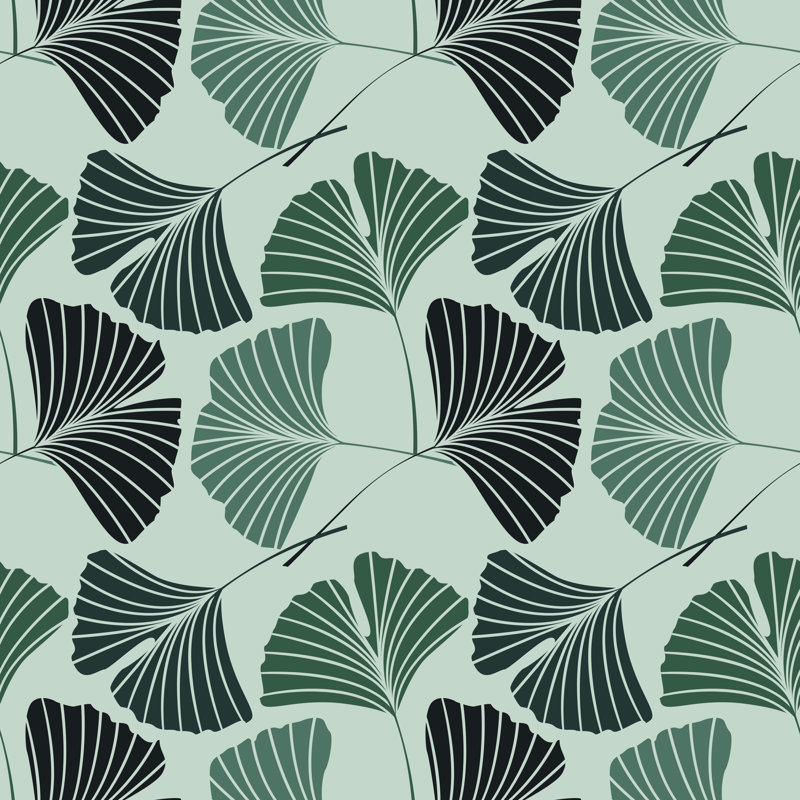Ginkgo Biloba Leaves - Wrapped Canvas Print, 91cm H x 91cm W x 3.8cm D