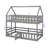 Twin-Over-Twin House-Style Bunk Bed Comes With Fence And Door-1526883681