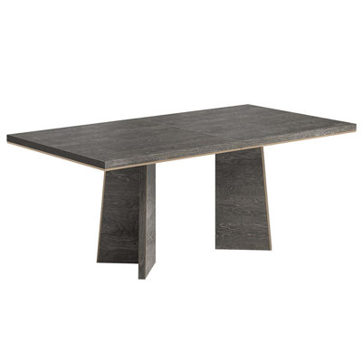 Rectangular Dining Table, Gray Oak High Gloss