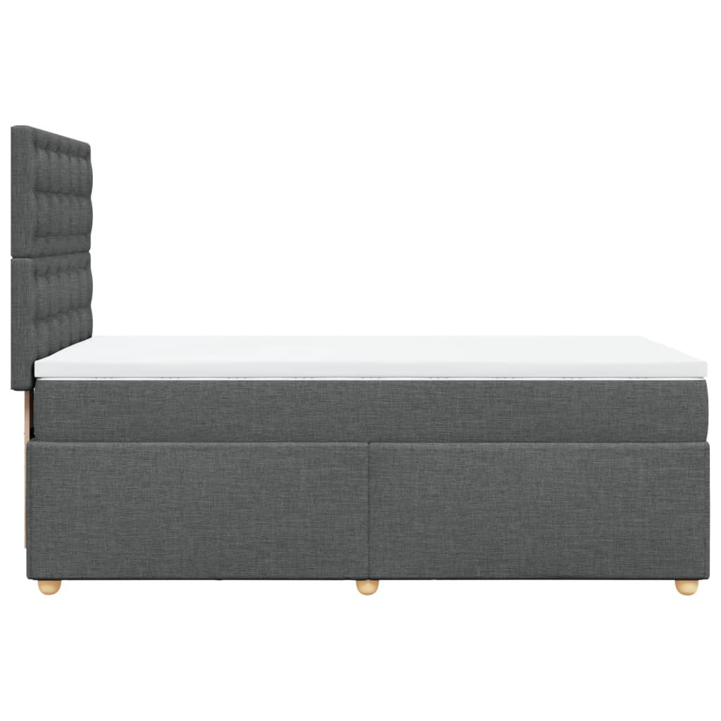 Vidaxl Boxspringbett mit Matratze Schwarz 200 cm Stoff