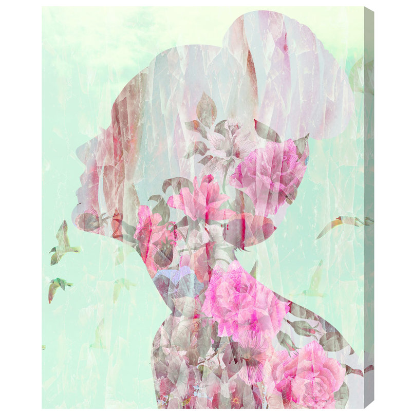 «Birds in Her Head», impression sur toile, H 24 po x l 20 po x P 1,5 po