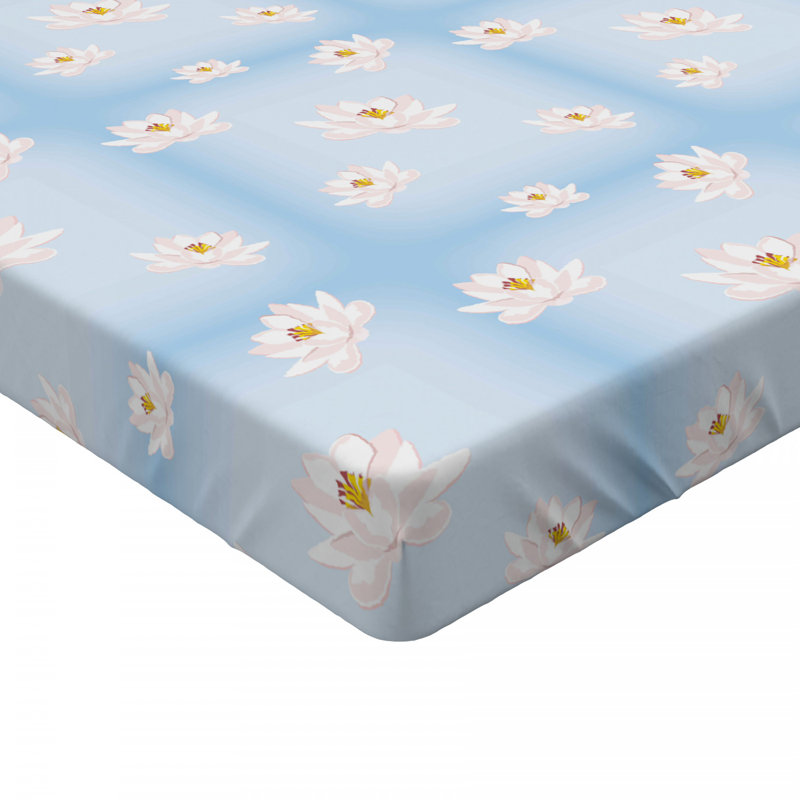 Microfiber Floral Fitted Sheet, Queen Fitted Sheet