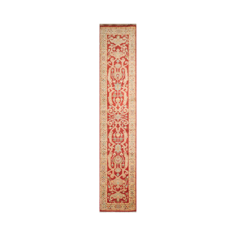 Tapis rectangulaire en laine 2 pi 9 po x 13 pi 11 po One-of-a-Kind Rectangle Cebes