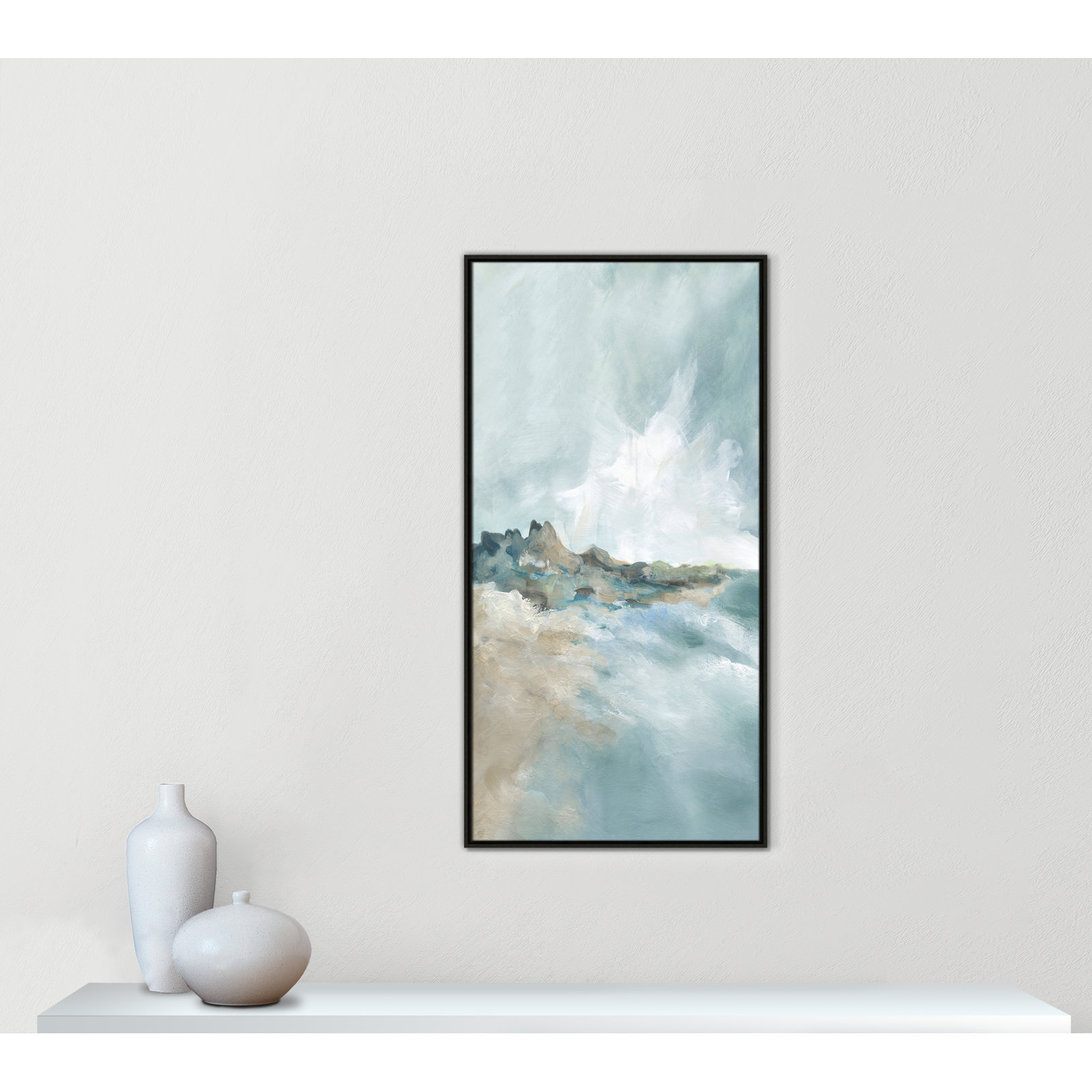 Sandpoint Print by Carol Robinson, 49.5" H x 25.5" W, Espresso