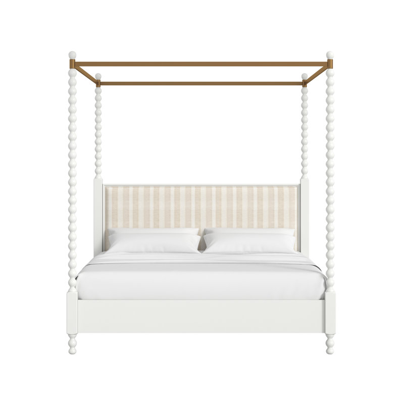 Haven QN Uph Canopy Poster Bed, Queen