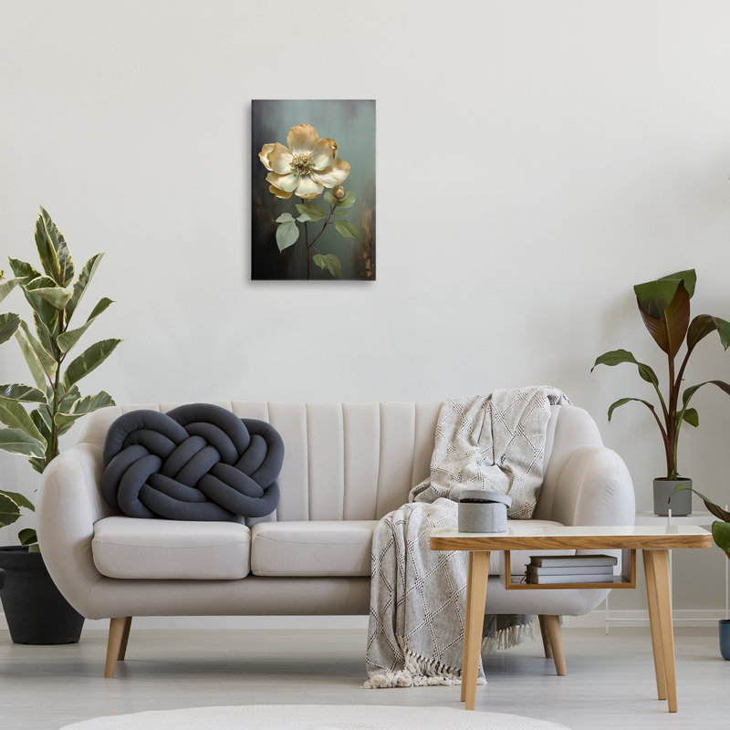 "White Floret Petals", art mural sur toile par Petals Prints Design, H 24 po x l 16 po