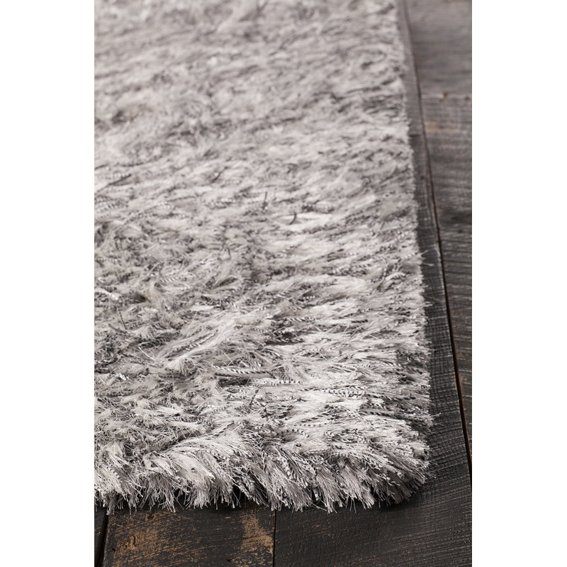 Tapis blanc tissé à la main Spellman, Rectangle 7 pi 9 po x 10 pi 6 po
