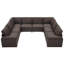 Canapé modulaire moderne avec repose-pieds en cuir de polyuréthane Marybelle Marybelle-130669961