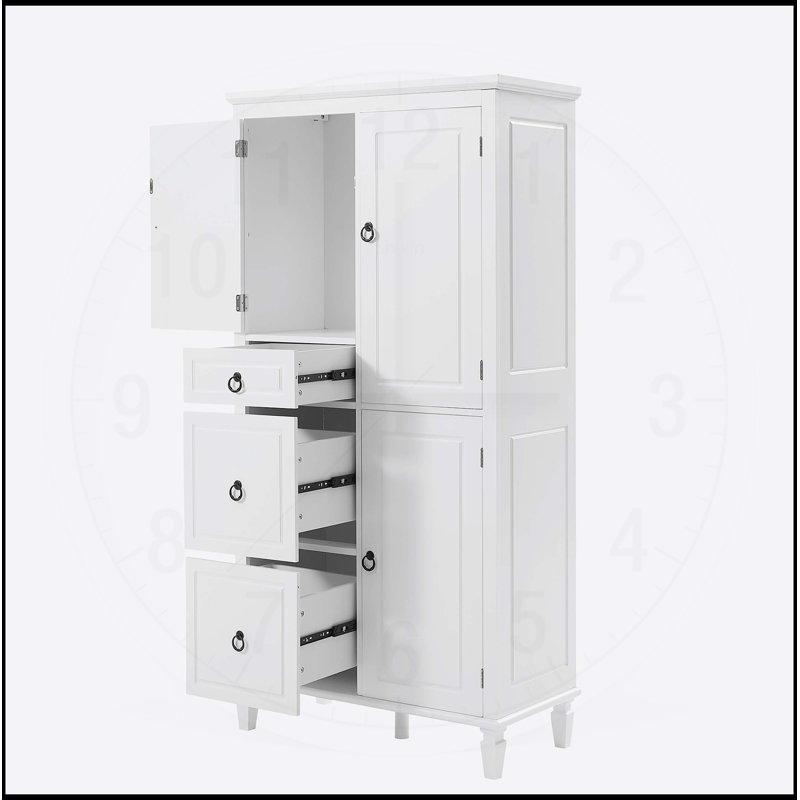 Versatile Multi-Functional Storage Cabinet With Adjustable Shelves And Multiple Compartments For Various Spaces