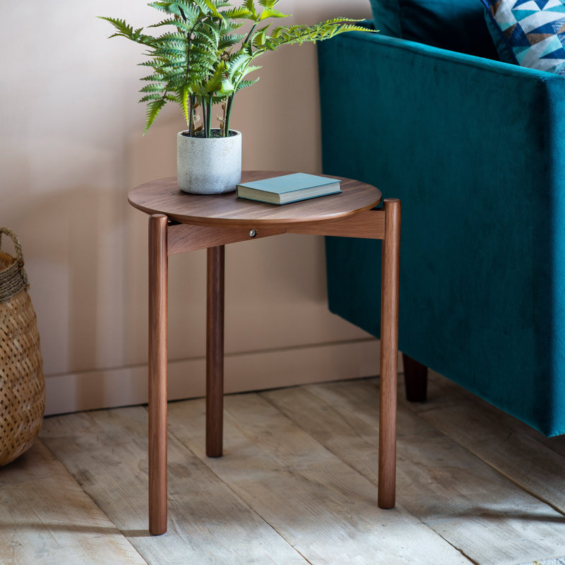 Burley Solid Wood End Table, Dark Wood, Dark Wood
