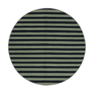 HorizontalStripes Green Indoor and Outdoor Area Rug