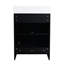 Meuble-lavabo autoportant 24 po - Châtaignier noir pour salle de bain moderne