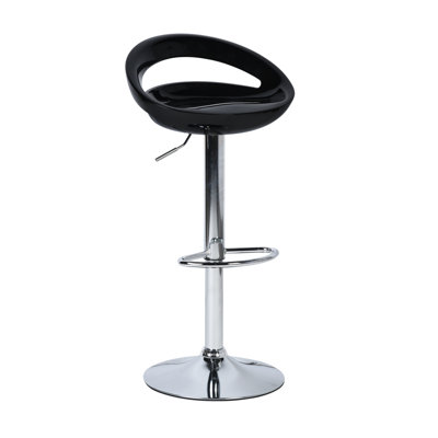 Vinnie Swivel Adjustable Height Bar Stool with Steel Frame