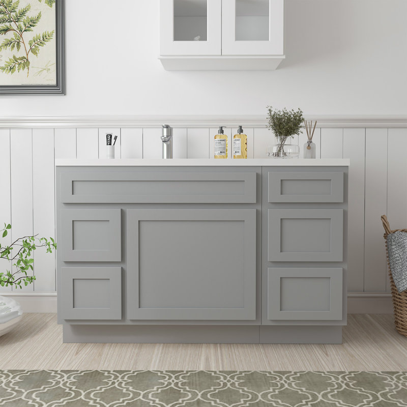 51'' Single Bathroom Vanity Base Only, Gray