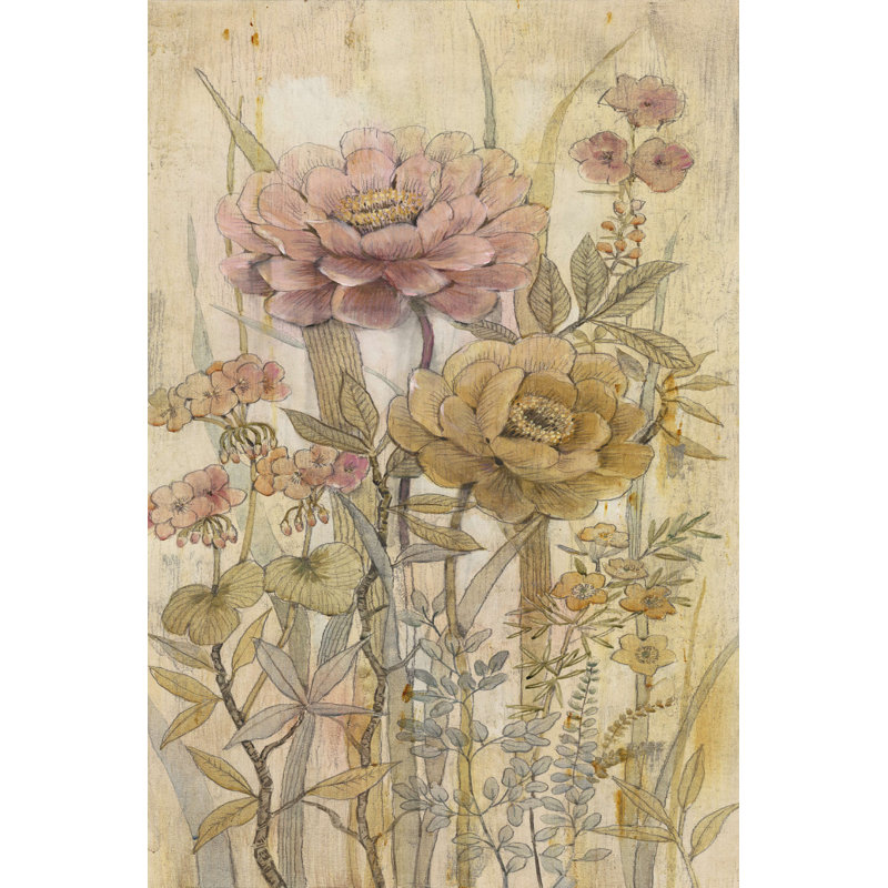 Floral chinoiserie II, H 12 po x l 8 po