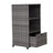 Kinbor 23.6 " W 117 Gallons Wicker Deck Box with Wheels in Black and Brown