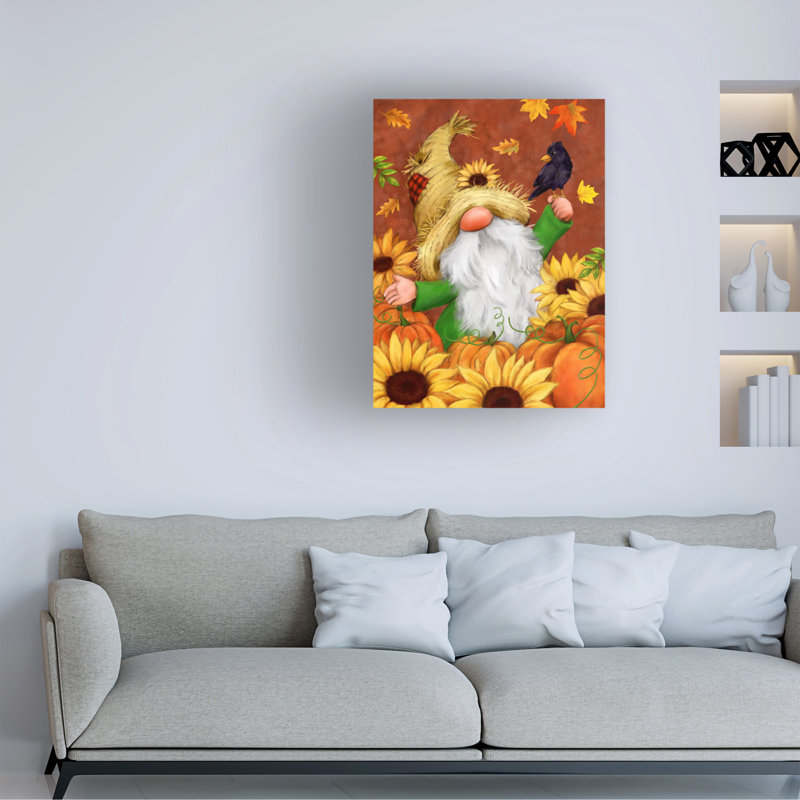 Art sur toile, ginome d'automne «ologia », H 14 po x l 19 po