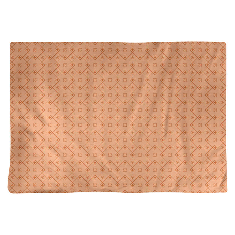 Récapitulatif en coton 18 po katelyn elizabeth classic napperon, Orange / blanc