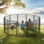 Parc pour animaux 39,75 "en métal pour chien - 12 panneaux extérieurs pour enclos pour animaux avec revêtement antirouille et métal polyvalent robuste, clôture pour chien - processus d'installation simple-754428327