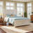 Traditional Pinewood Bed Frame with Decorative Headboard & Footboard, Vintage Town & Country Style, No Box Spring Needed-804118251-804118252