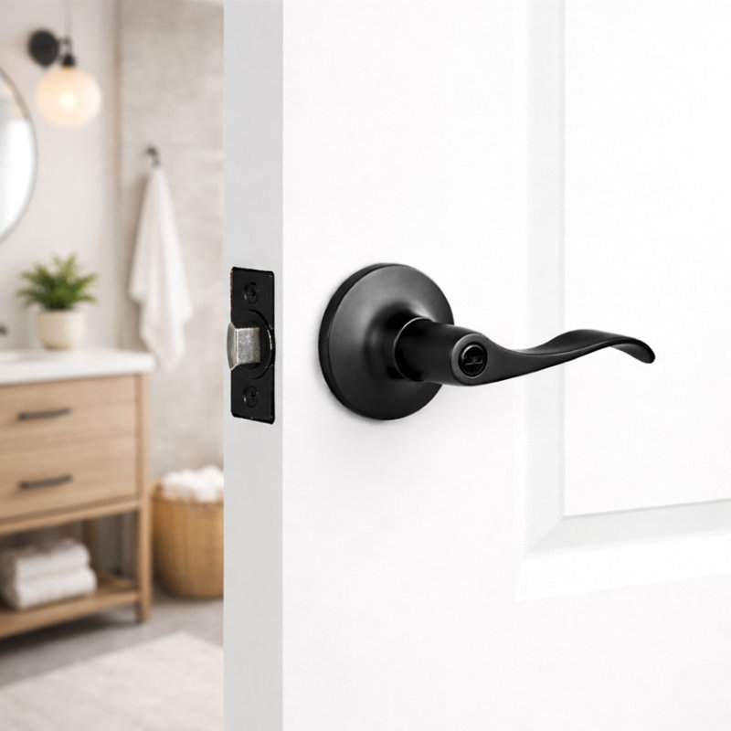 Poignée de porte Stratford, Noir mat, Single Set