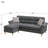 Velvet L-Shaped Sectional Reversible
