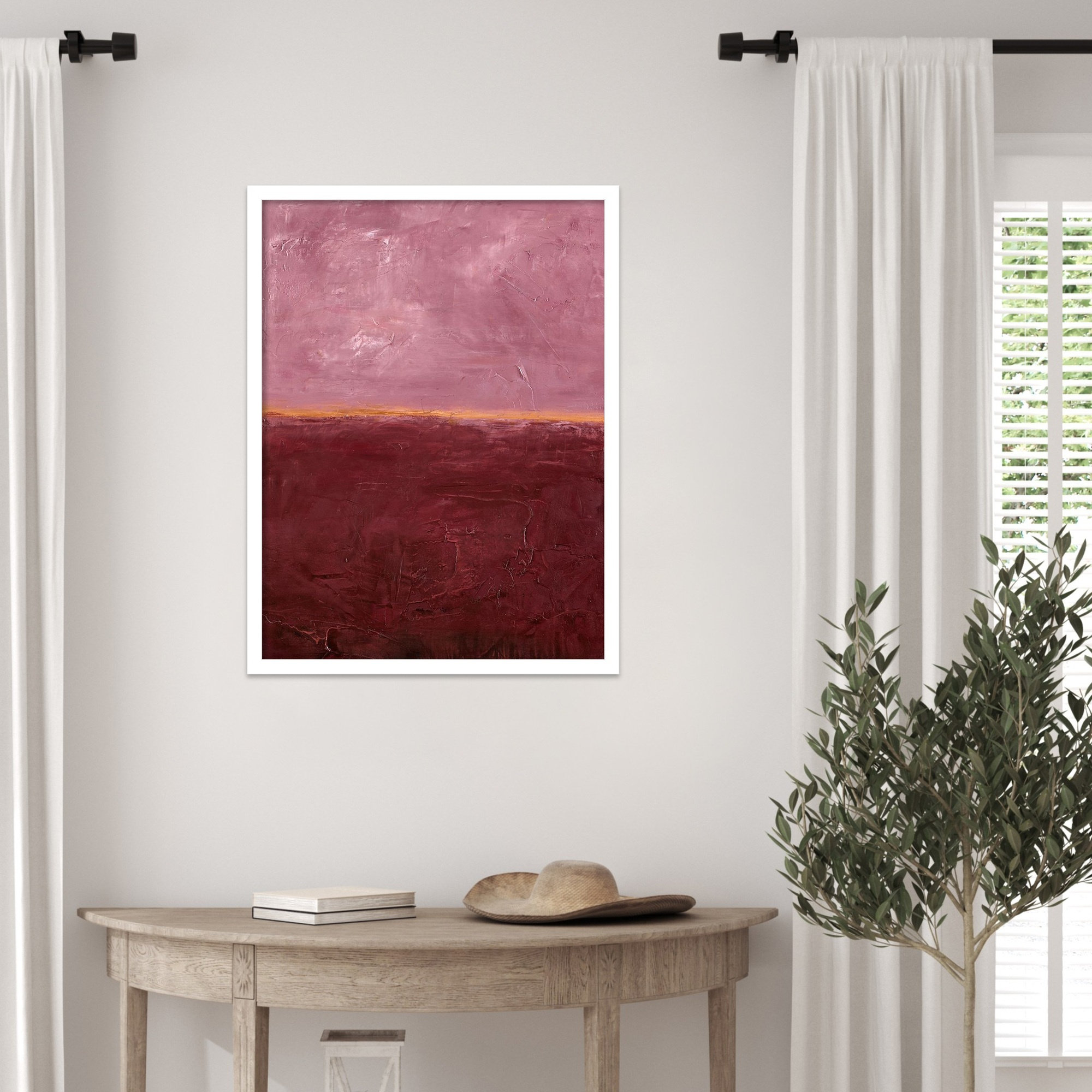 Edge Rose by Design Fabrikken Wood Framed Wall Art Print, 25" H x 19" W, White