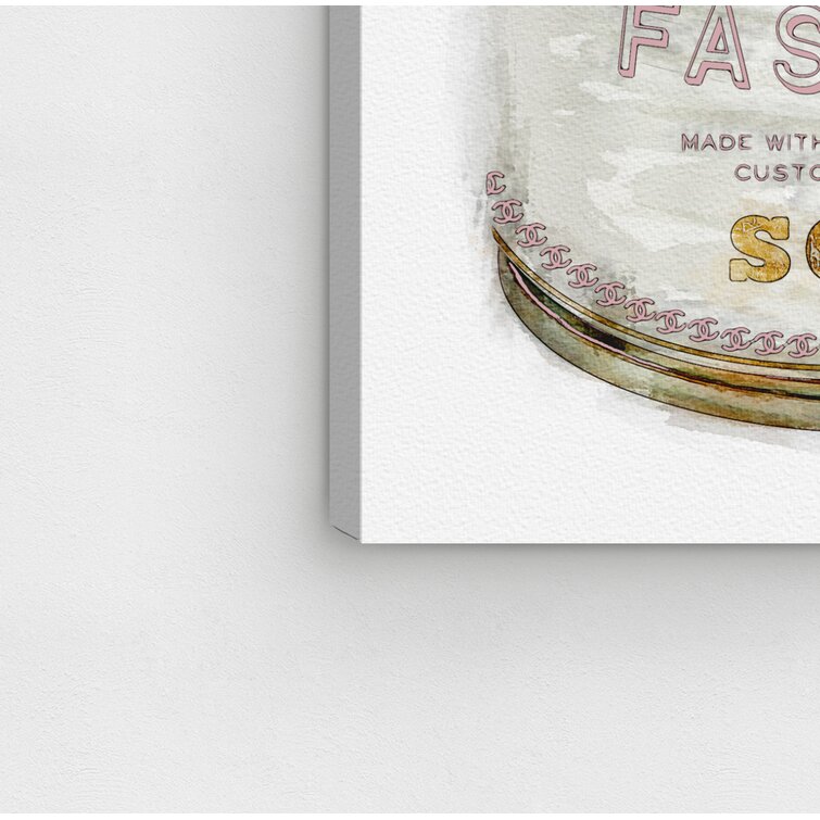 Monogram Soup Can Label XL, Fashion and Glam Wall Art by The Oliver Gal