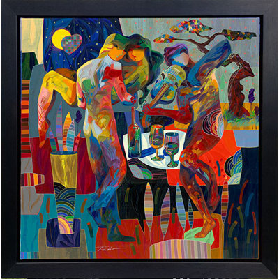 Romance Dance, Canvas Painting by Tadeo Zavaleta, 32x32 streched and framed