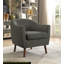 Chaise d'appoint rembourrée en tissu gris-728304662