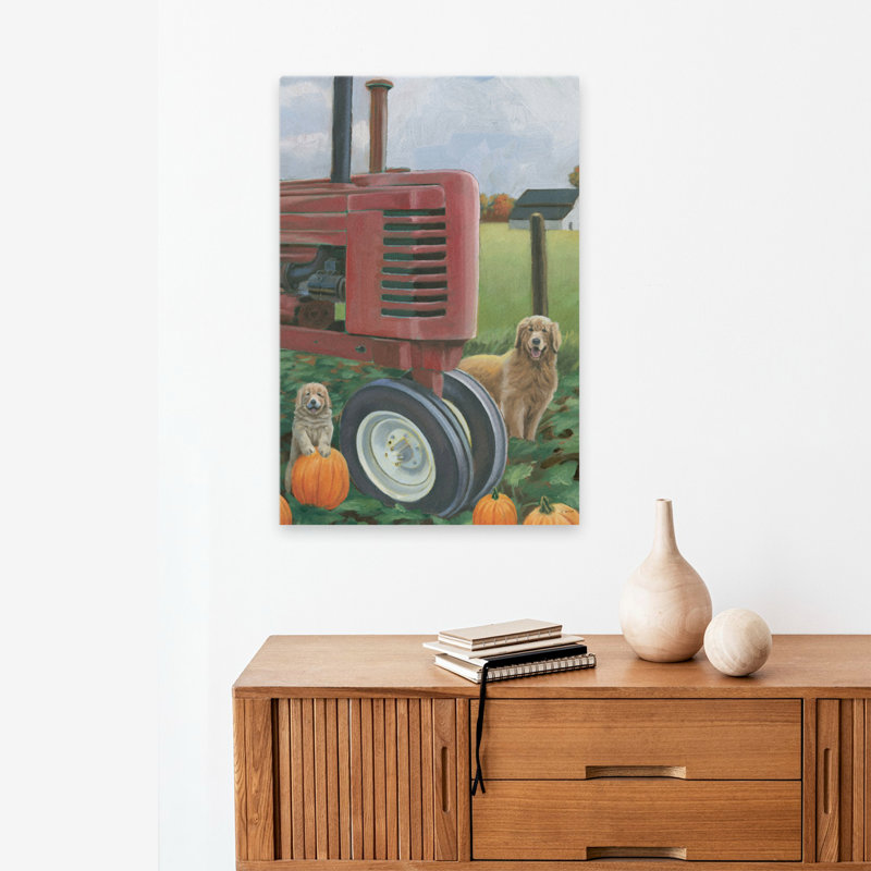 «Fall Bounty II Crop», art d'automne noir et bleu, H 24 po x l 16 po