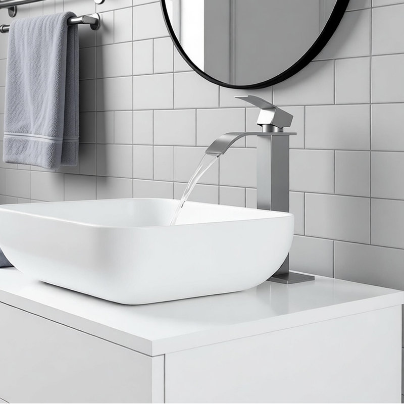 Single-handle Bathroom Faucet, Brushed Nickel