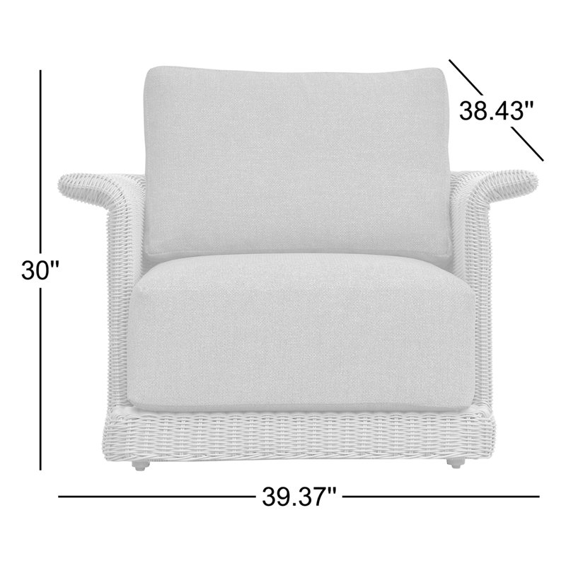Meredith Outdoor Lounge Chair, Beige, Natural