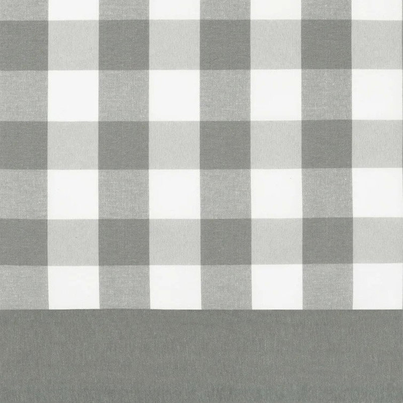Woven Trends Guydra Tier and Valance Window Curtain Set, Gray/White, 57" W x 24" L