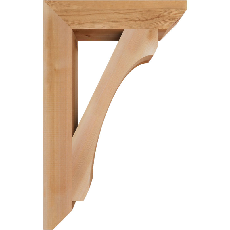 Support en bois / corbeau, Cèdre rouge de l'Ouest (lisse), H 32 po x l 3,5 po x P 20 po