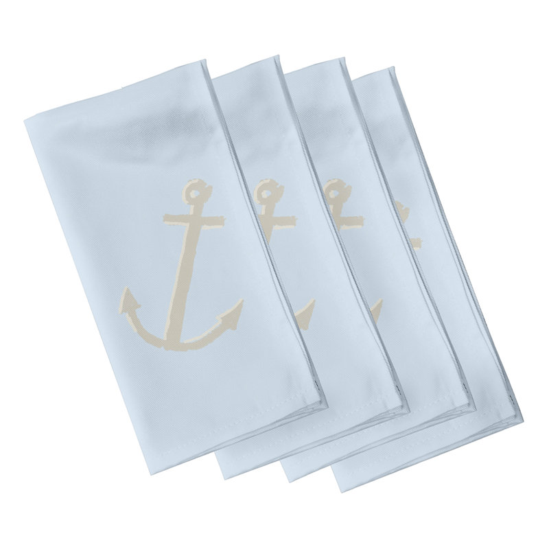 Ensemble de serviettes 4 pièces Wimer Coastal, L 18 po x L 18 po, Ivoire