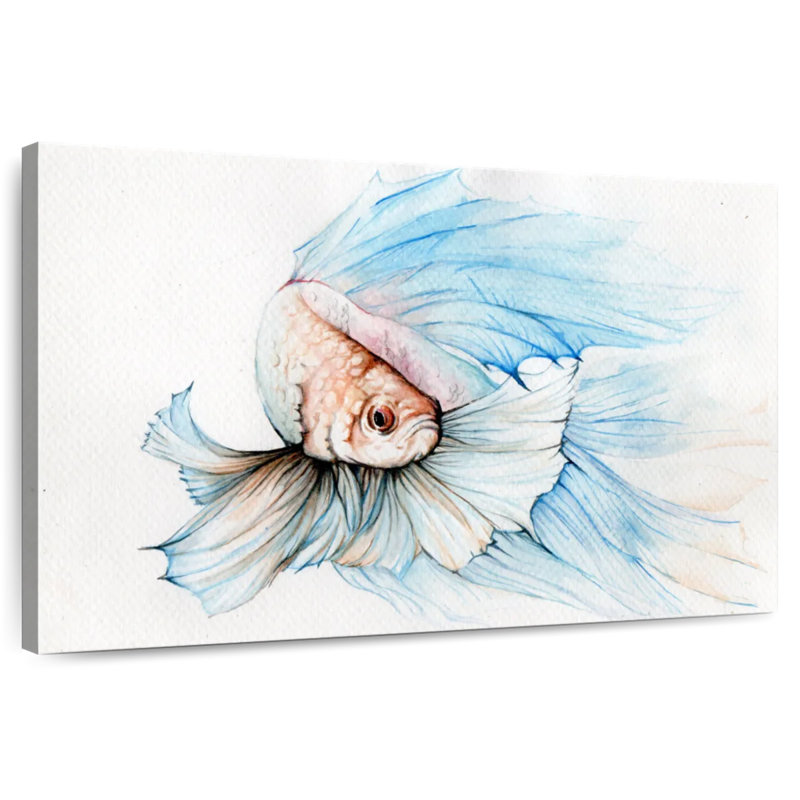 Blue Betta Fish, 16" H x 24" W
